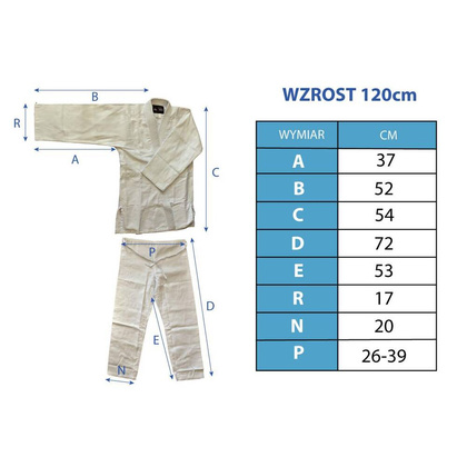 Kimono do karate 120cm Enero Białe