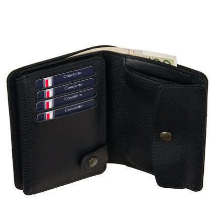 Skórzany Portfel Męski z perforacją Canaletto 11 kart PM1550s246-P60