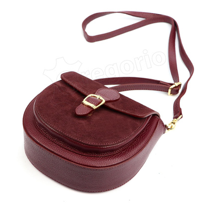 Torebka damska skórzana 25-045 Bordo