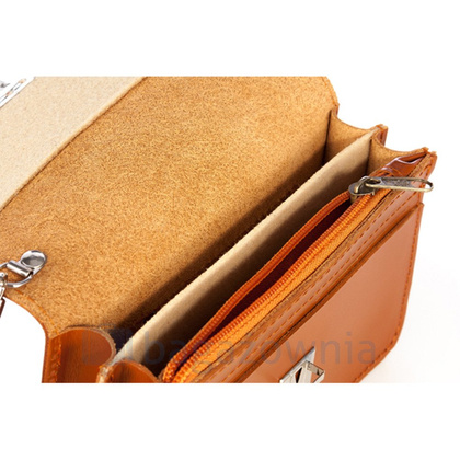 BIG SASZETKA SKÓRZANA DO PASKA KEMER VOOC Vintage P111 BEŻOWA