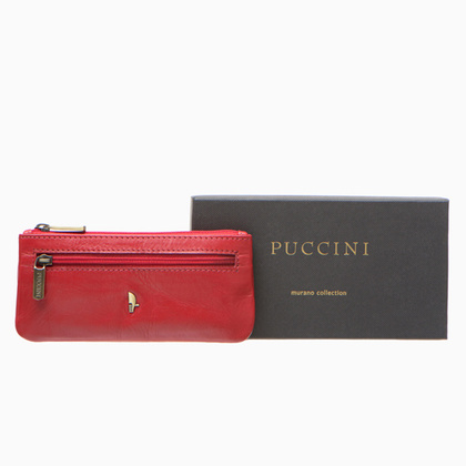 Etui na klucze skórzane PUCCINI MURANO MU309 3E Czerwone