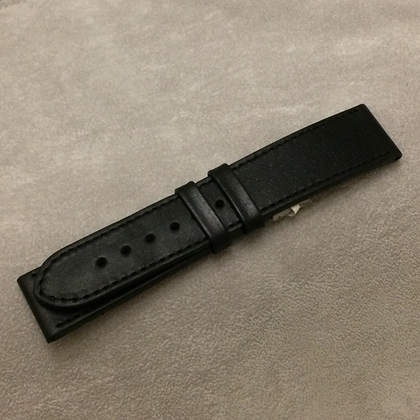 LAVVU Czarny szyty pasek SPORT z luksusowej skóry Top Grain - 22