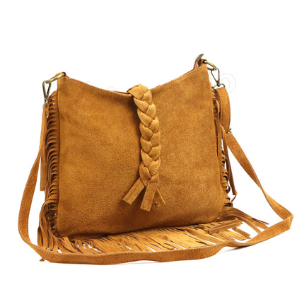 Torebka damska skórzana 25-073 Camel