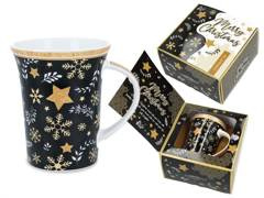 Kubek świąteczny - Gwiazdki i płatki śniegu (CARMANI)