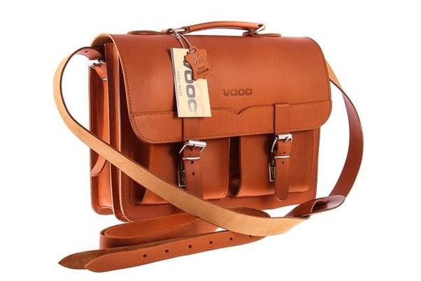 Klasyczna teczka / plecak KEMER VOOC Vintage P12 naturalny