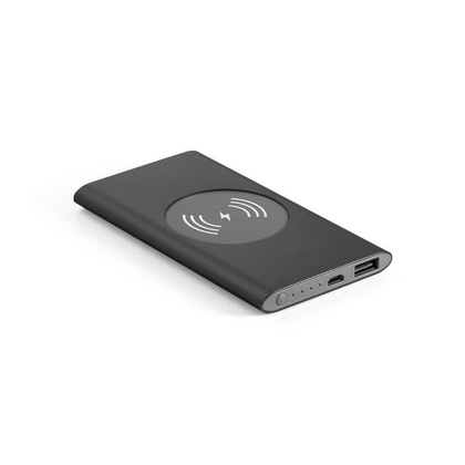Powerbank i bezprzewodowa ładowarka, czarny