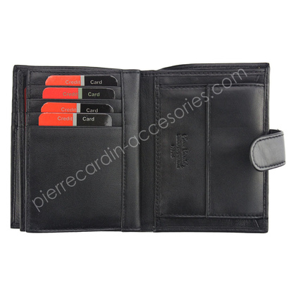 Portfel męski skórzany PIERRE CARDIN CB TILAK26 331A RFID Czarno czerwony