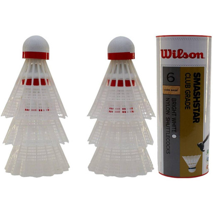 LOTKA BADMINTON NYLON WILSON SMASHSTAR TUBA 6SZT BIAŁA 79