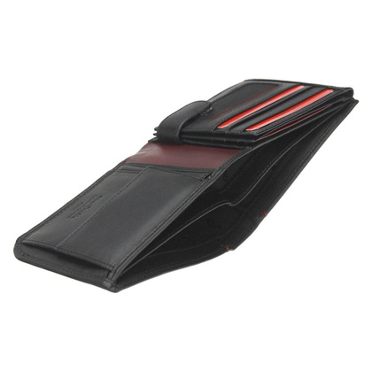 Portfel męski skórzany PIERRE CARDIN TILAK35 324 Czarno Czerwony