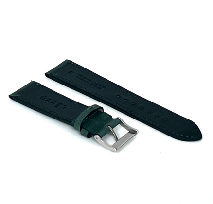 LAVVU Zielony szyty pasek SLIM z luksusowej skóry Top Grain - 20