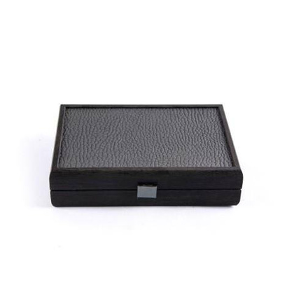 Ekskluzywne karty do gry w drewnianym pudle pokrytym materiałem skóropodobnym CDE10