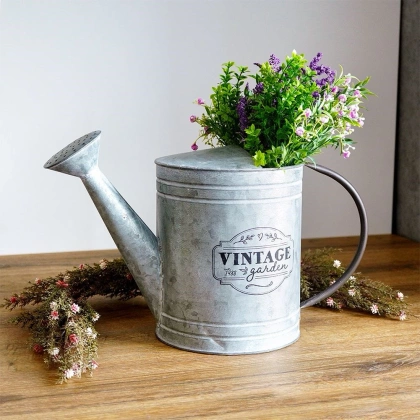 Konewka metalowa dekoracyjna ozdobna ogrodowa