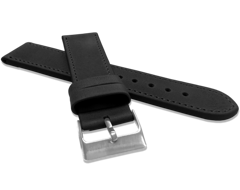 LAVVU Czarny szyty pasek SPORT z luksusowej skóry Top Grain - 24