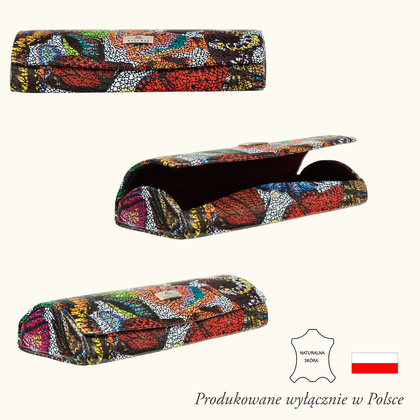 Kolorowe etui na okulary BajuBaj z naturalnej skóry ED107s13