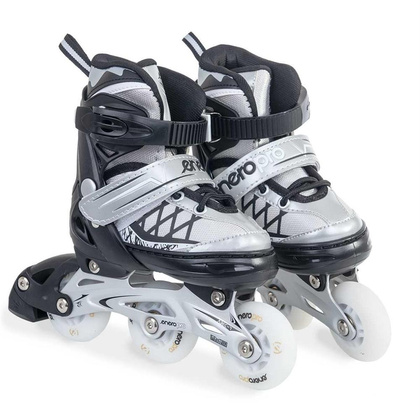 Łyżworolki - wrotki - łyżwy 4 w 1 ENERO PRO LED  26  - 29  szare