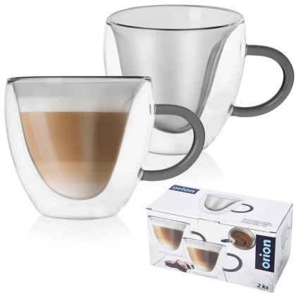 Szklanki termiczne z podwójną ścianką do kawy i herbaty DOUBLE 280 ml 2 szt.