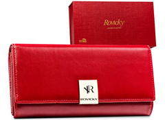 Elegancki, duży portfel damski ze skóry naturalnej