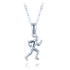 MINET Srebrny naszyjnik biegacz