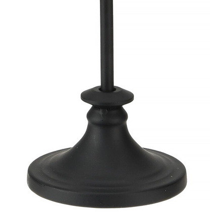 Świecznik metalowy stojak podstawka na świecę świeczkę czarny loft 27,5 cm