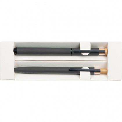 Zestaw piśmienny długopis i pióro kulkowe