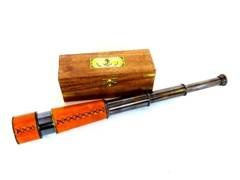 Luneta mosiężno - skórzana w pudełku NC2356B