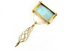 Duża lupa mosiężna z drucianą rączką 70718