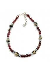 Bransoletka GRANAT JASPIS 925