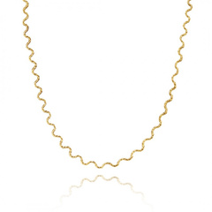 Naszyjnik stal szlachetna pozłacana 14k złotem NST2156