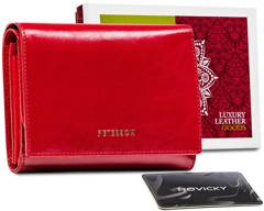 Kompaktowy portfel damski ze skóry naturalnej