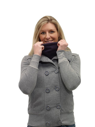 Polarowy szalik-czapka VARIOUS, granatowy