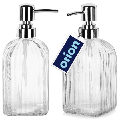 Pojemnik szklany do mydła lub płynu do naczyń dozownik na mydło płyn 550 ml