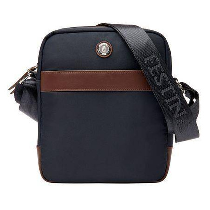 Torba reporterska Button Navy & Brown