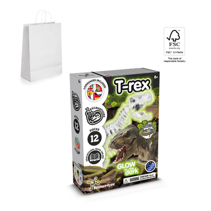 Fossil Excavation Kit II. Gra edukacyjna dostarczana z papierową torebką prezentową (90 g/m²), wykonany z materiałów z certyfikatem FSC™ i innych kontrolowanych materiałów