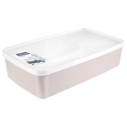 Pojemnik na żywność z pokrywką beżowy 2 l