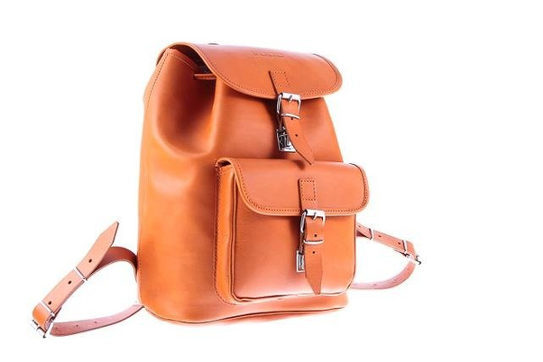 Duży plecak skórzany KEMER VOOC Vintage P38 koniak