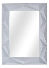 Lustro z geometryczną ramą szare