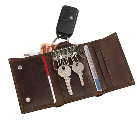 Skórzane etui na klucze KEMER WILD STYLE Brązowe
