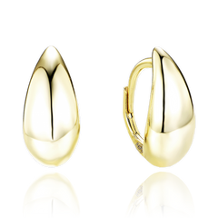 MINET Nowoczesne pozłacane srebrne kolczyki