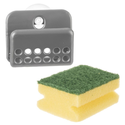 Uchwyt na gąbkę do naczyń szary