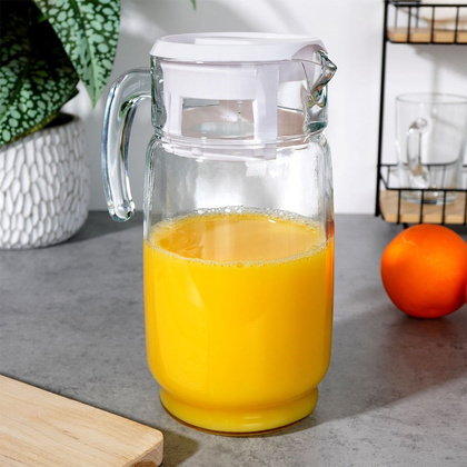 Dzbanek z pokrywką szklany 2 l