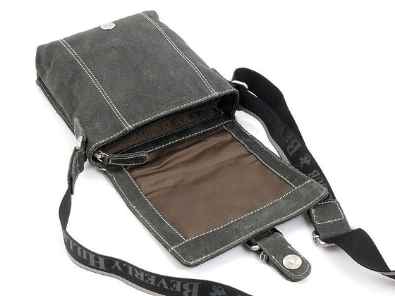 BH-322 NEBRASKA Torba na ramię skórzana Szara