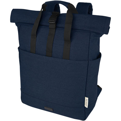 Joey 15-calowy plecak na laptopa z płótna z recyklingu z certyfikatem GRS o pojemności 15 l