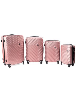 Zestaw 4 walizek PELLUCCI  RGL 741 Rose red
