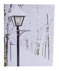 Obraz latarnia w śniegu