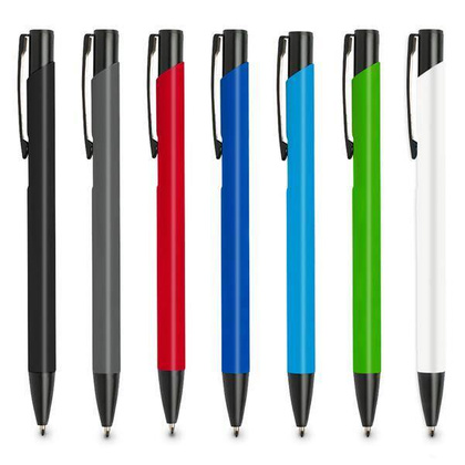 Długopis aluminiowy, gumowany / Aluru