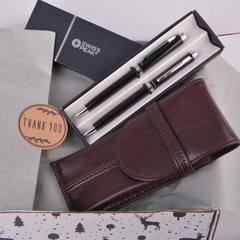 Zestaw prezentowy długopis i ołówek automatyczny + piórnik Jasny brąz T1