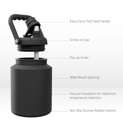 ASOBU Butelka termiczna MINI JUG BLACK, 975ml