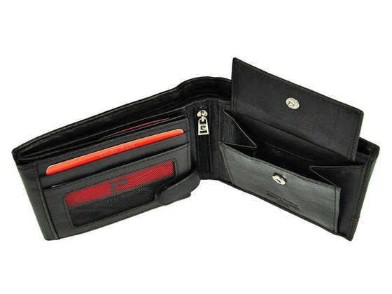 Portfel męski skórzany PIERRE CARDIN SAHARA TILAK15 325 Czarny / Niebieski