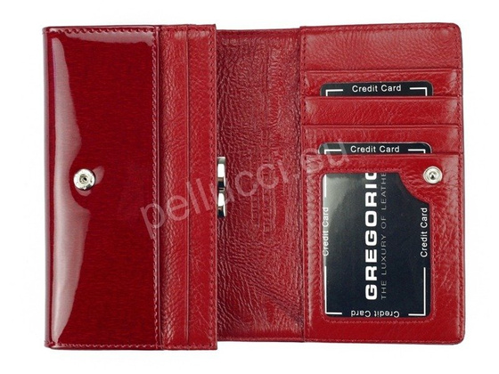 Portfel damski skórzany PELLUCCI PT-101 Czerwony