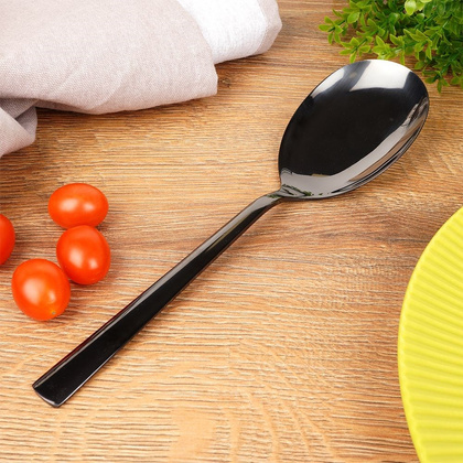 Łyżka do sałaty stalowa czarna 25 cm BLACK